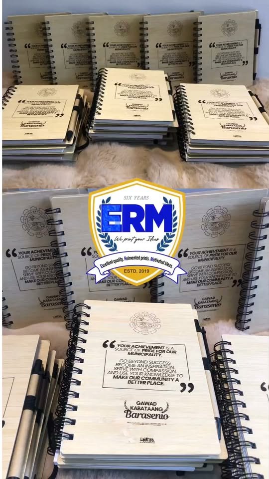Personalized laser-engraved notebooks by ERM Printing